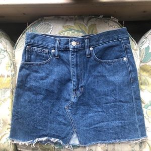 NWOT Madewell Denim Cutoff Skirt
